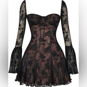 Analissa Long Sleeve Lace Minidress